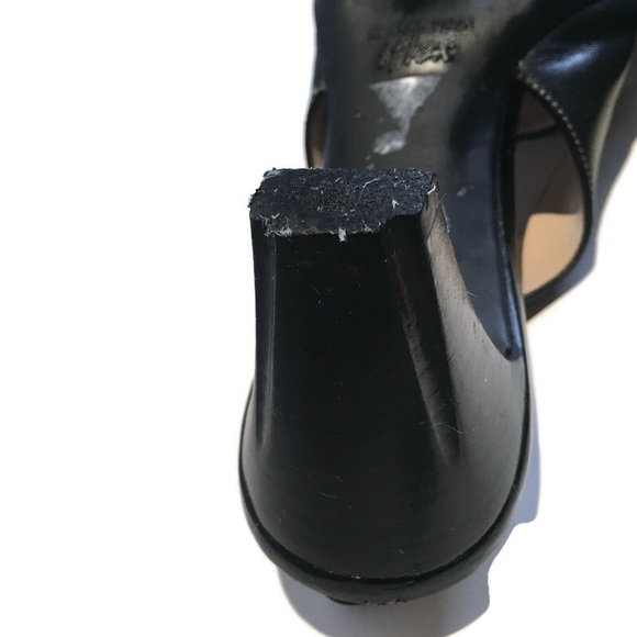 Anne Klein i-flex black leather slingback size 9 - Picture 5 of 7